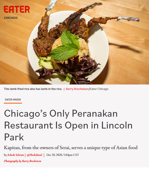 Chicago’s Only Peranakan Restaurant Is Open in Lincoln Park